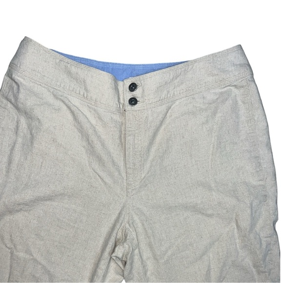 Liz Claiborne Audra Slacks Beach Resort Wear Linen Beige Cream Pants - Picture 2 of 6